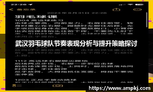 武汉羽毛球队节奏表现分析与提升策略探讨